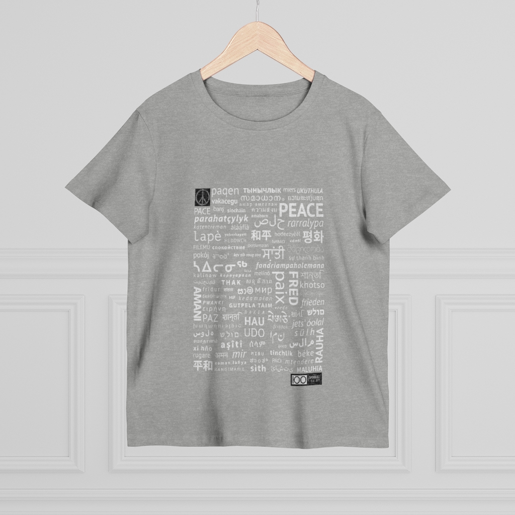 Women's Peace Tee - white print - Image 8