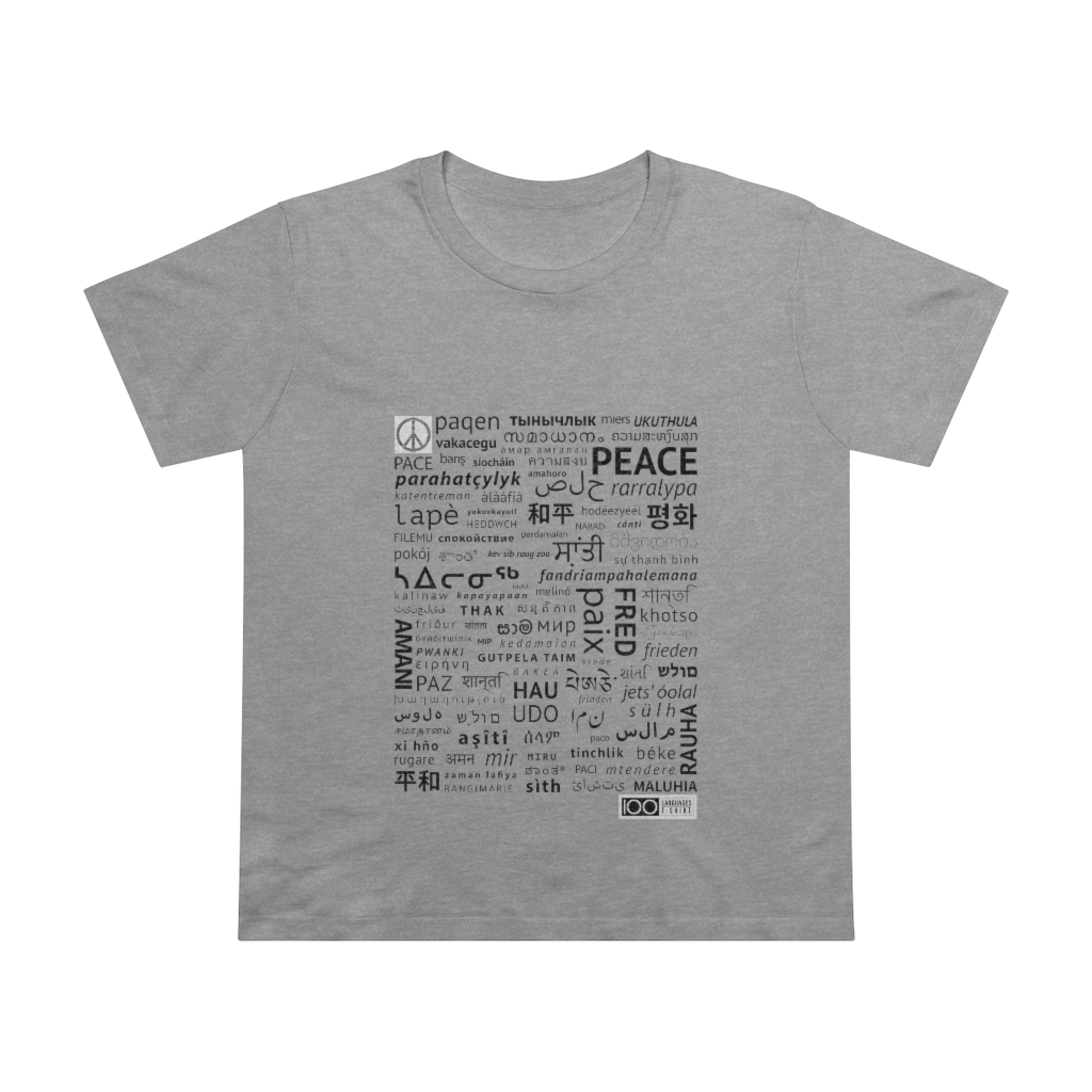 Women's Peace Tee - black print - Image 5