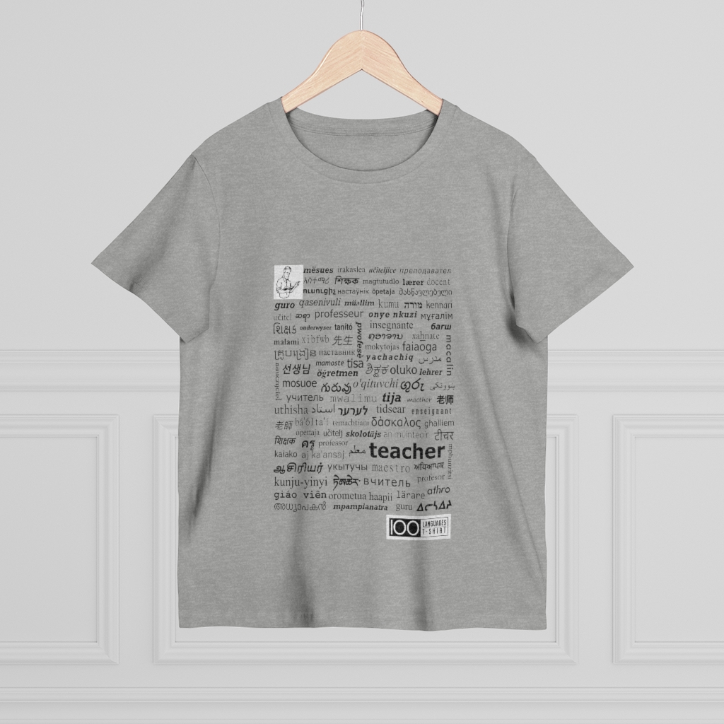 Women's Teacher Tee - black print - Image 8