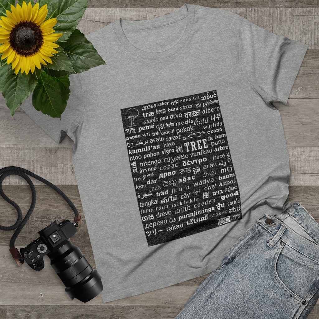 Women's Tree Tee - white print - Image 6