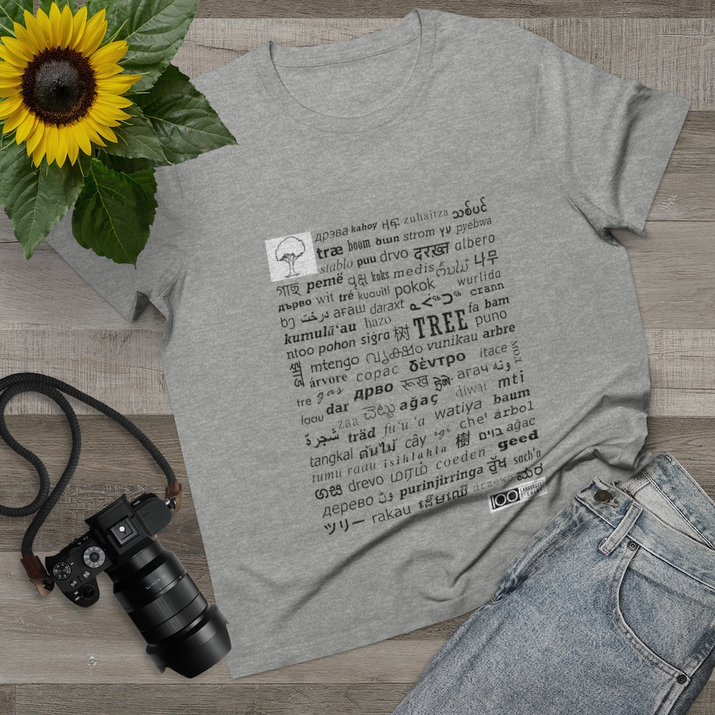 Women's Tree Tee - black print - Image 6