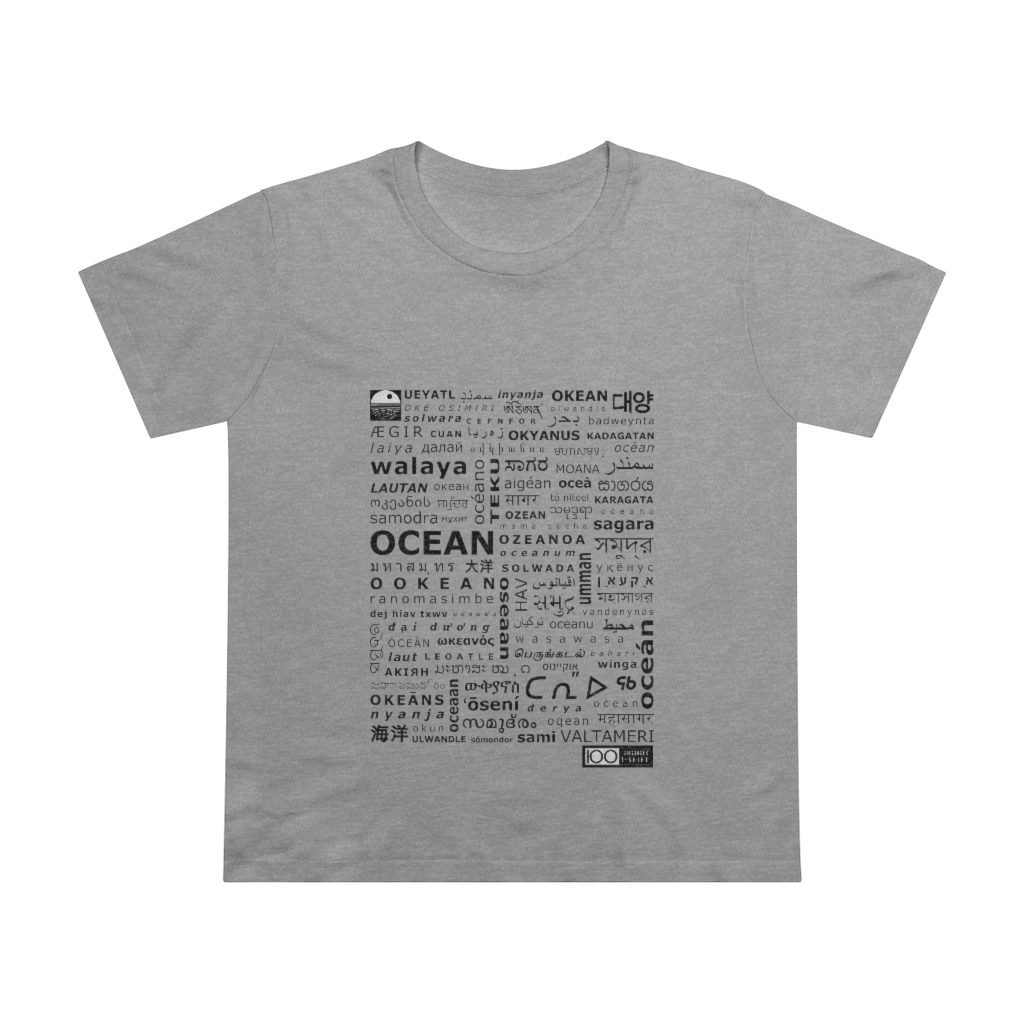 Women's Ocean Tee - black print - Image 5