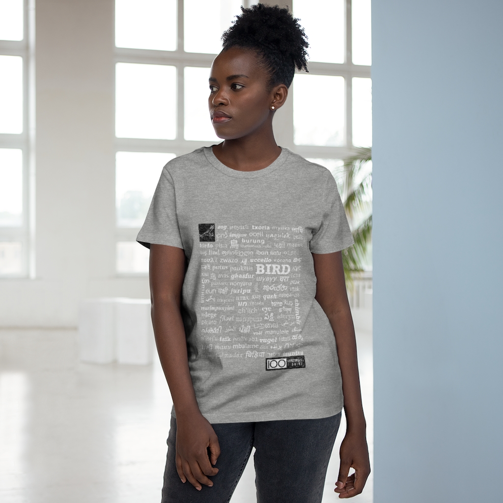 Women's Bird Tee - white print - Image 7