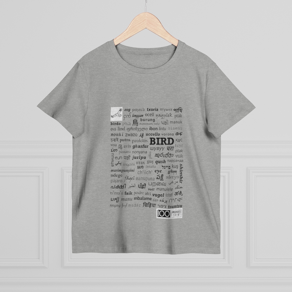Women's Bird Tee - black print - Image 8