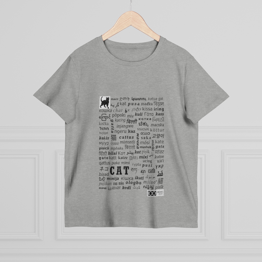 Women's Cat Tee - black print - Image 8