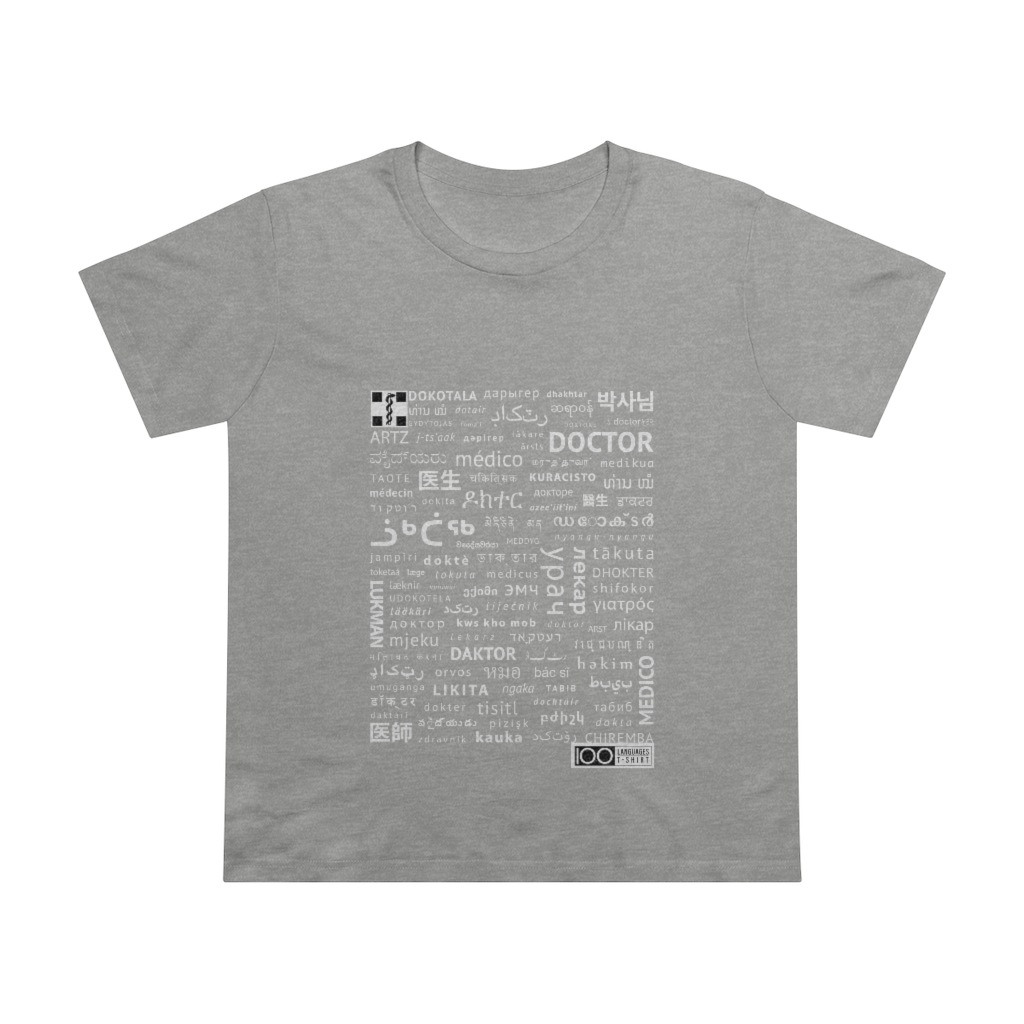 Women's Doctor Tee - white print - Image 5
