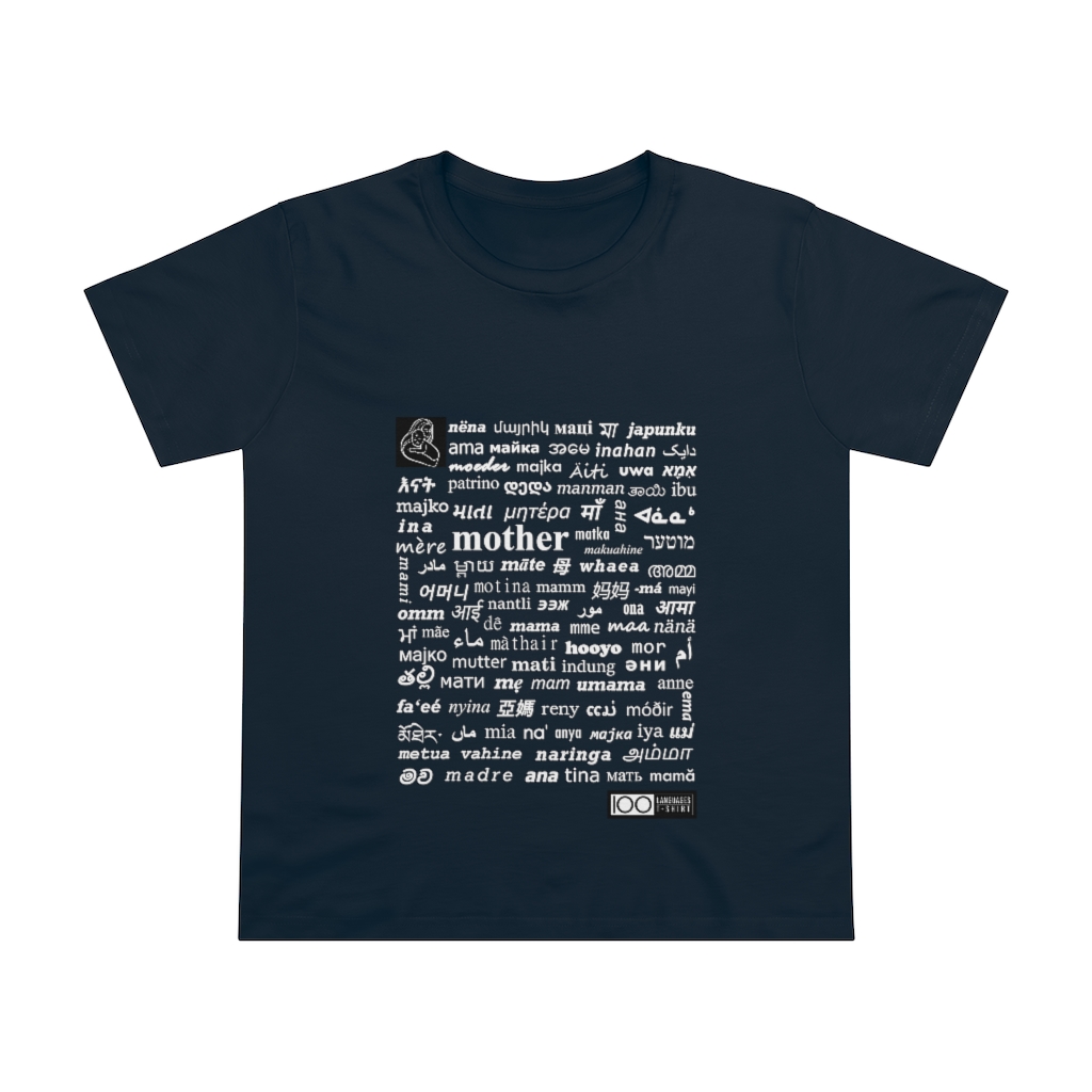 Women's Mother Tee - white print - Image 9