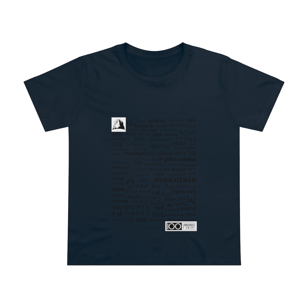 Women's Mountain Tee - black print - Image 9