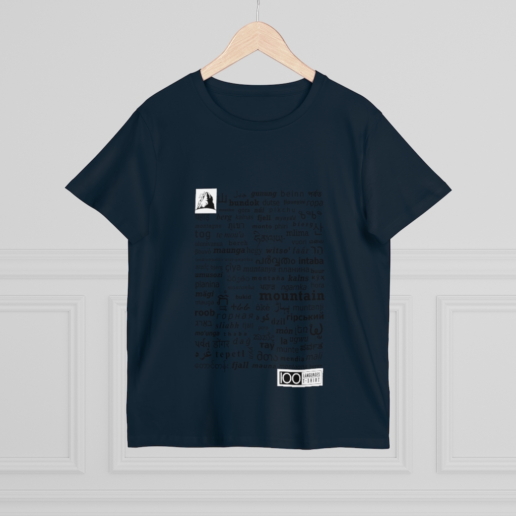 Women's Mountain Tee - black print - Image 12