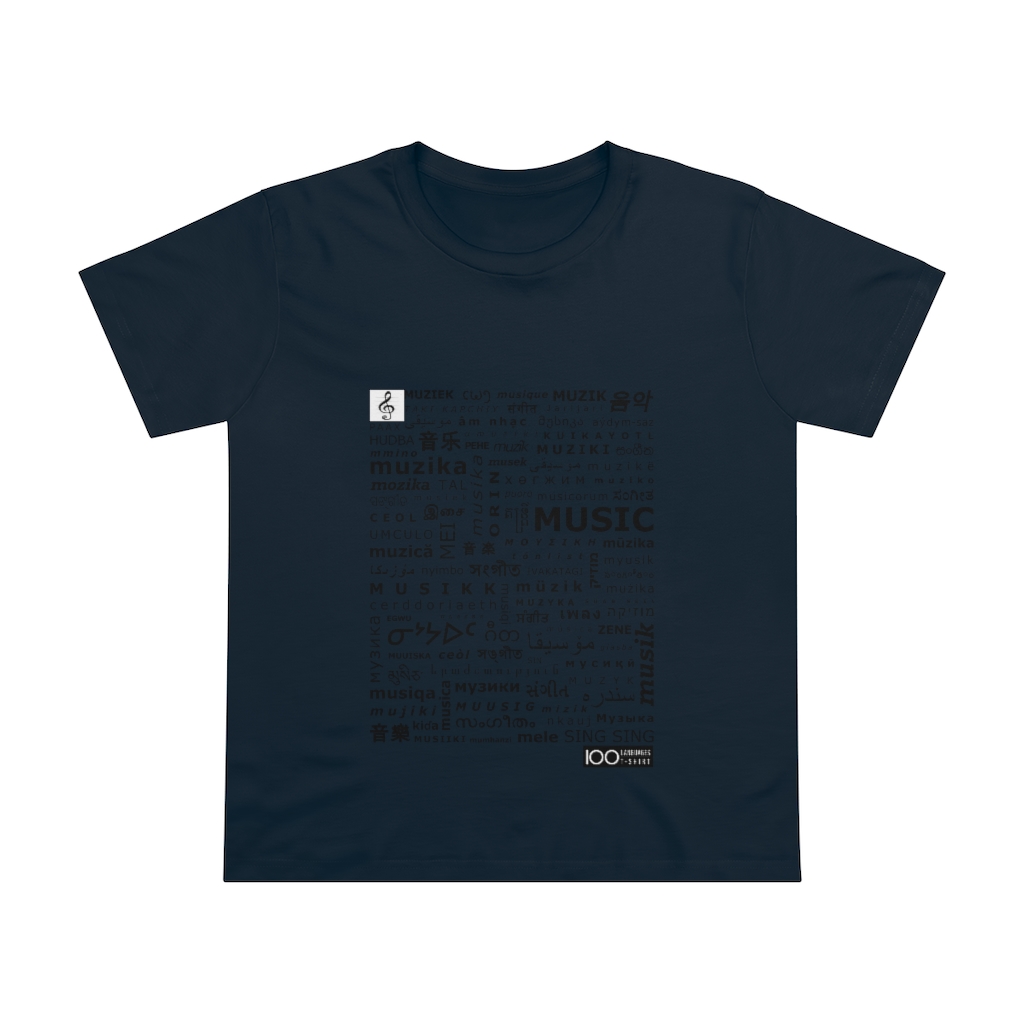 Women's Music Tee - black print - Image 9