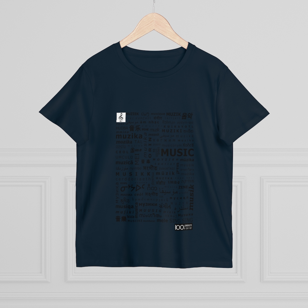 Women's Music Tee - black print - Image 12