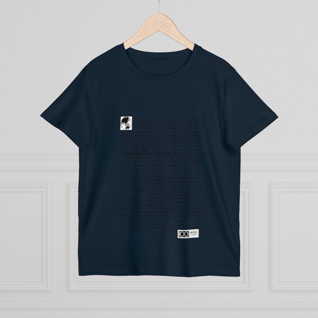 Women's One in 7.8... Billion Tee -  black print - Image 12