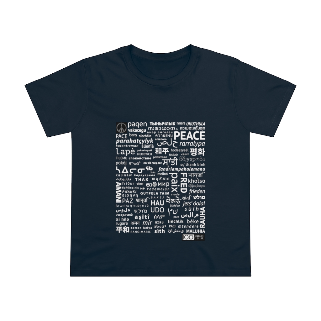 Women's Peace Tee - white print - Image 9
