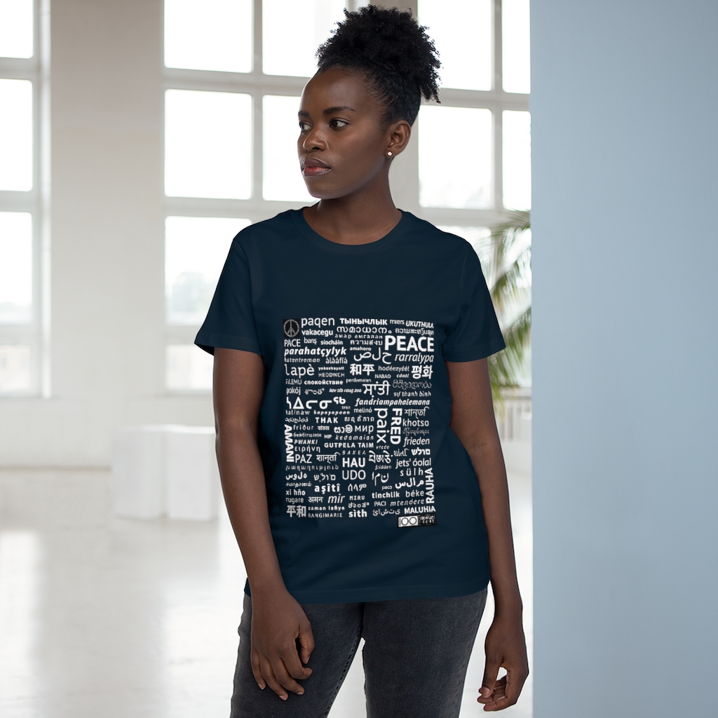 Women's Peace Tee - white print - Image 11