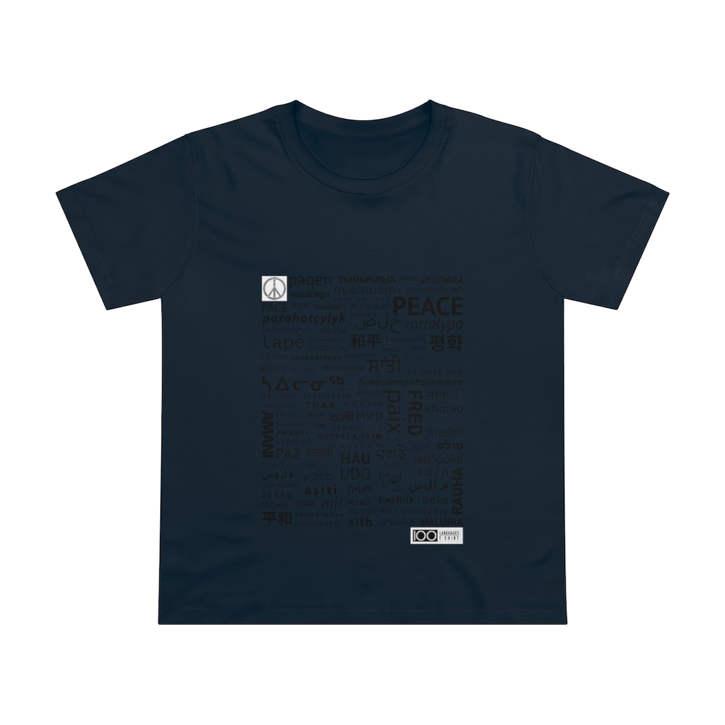 Women's Peace Tee - black print - Image 9