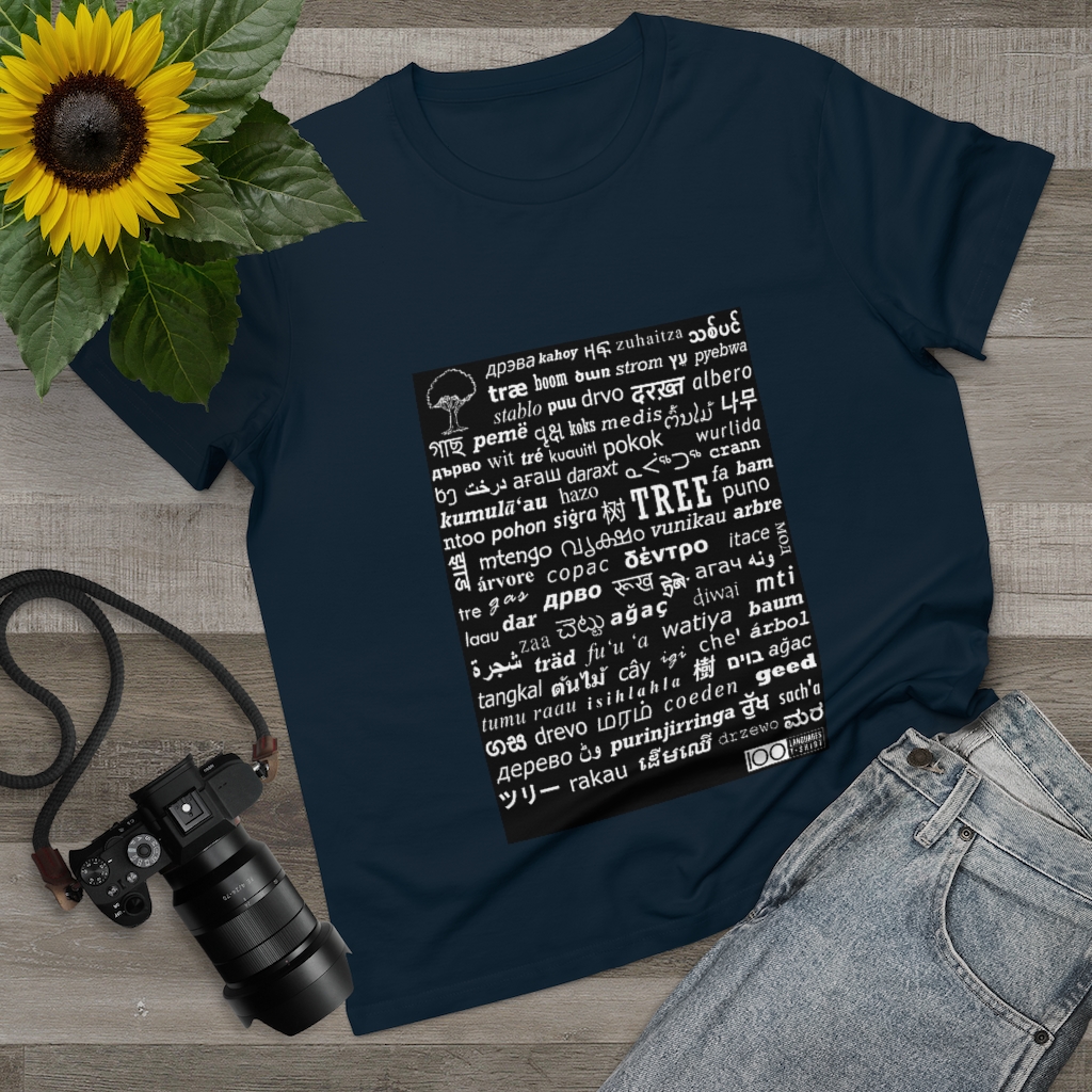 Women's Tree Tee - white print - Image 10