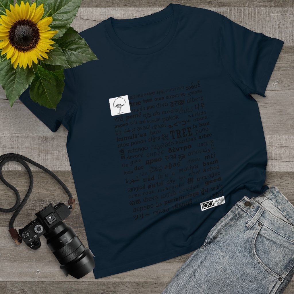 Women's Tree Tee - black print - Image 10