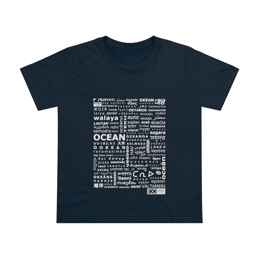 Women's Ocean Tee - white print - Image 9