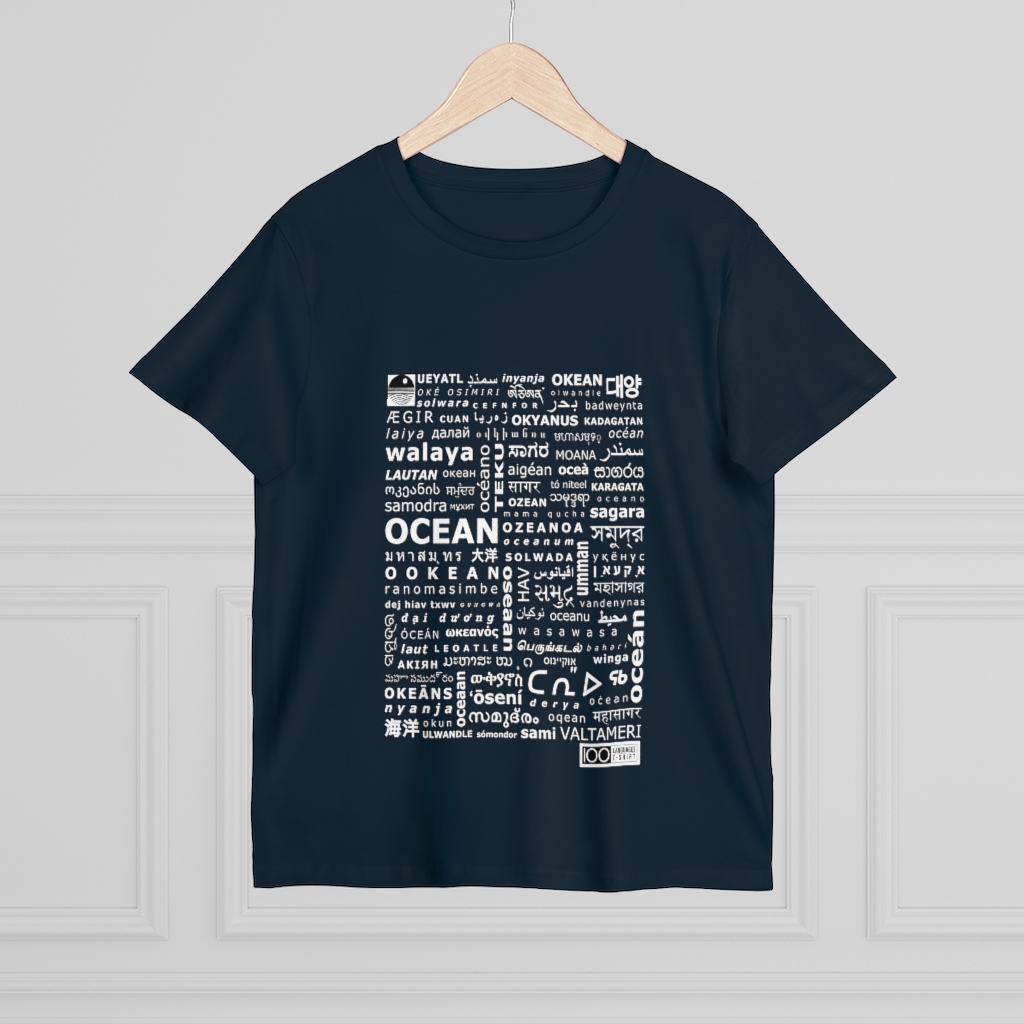 Women's Ocean Tee - white print - Image 12