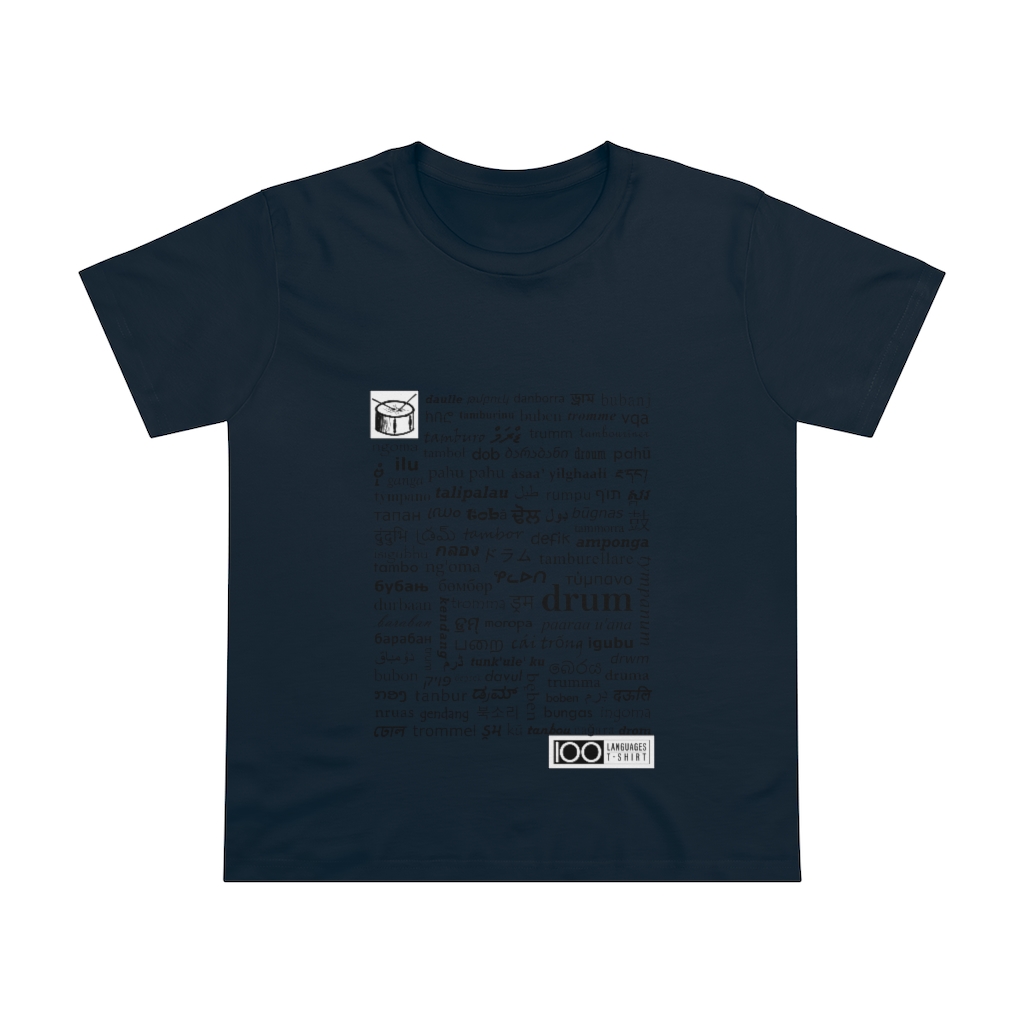 Women's Drum Tee - black print - Image 9