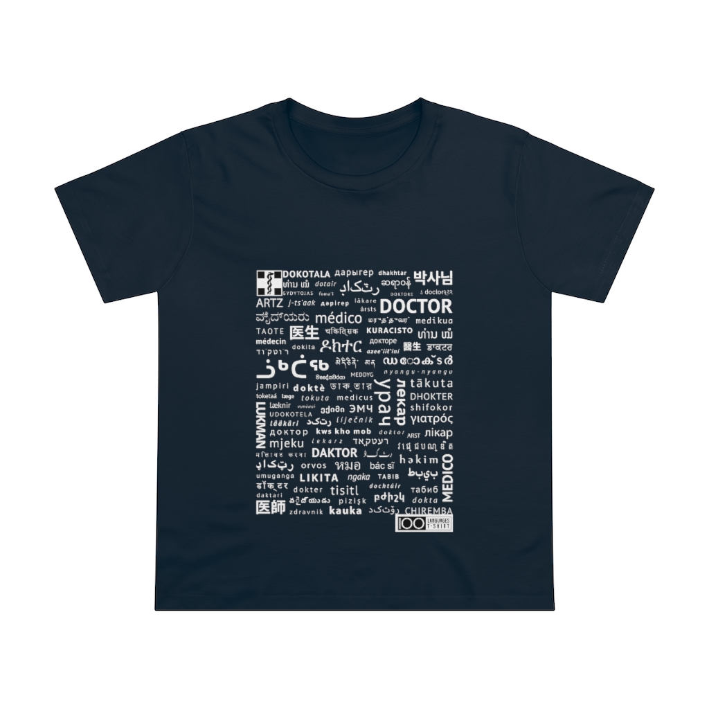 Women's Doctor Tee - white print - Image 9