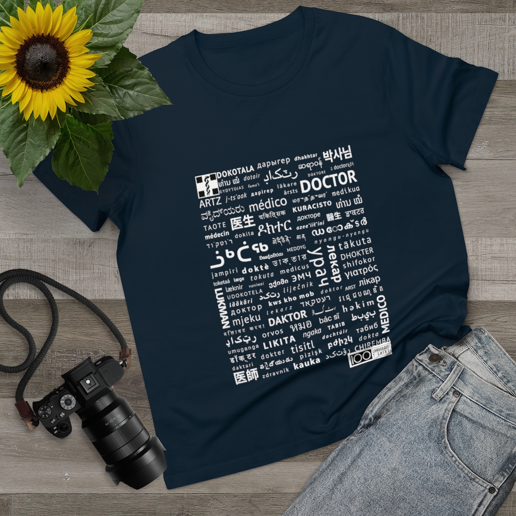 Women's Doctor Tee - white print - Image 10