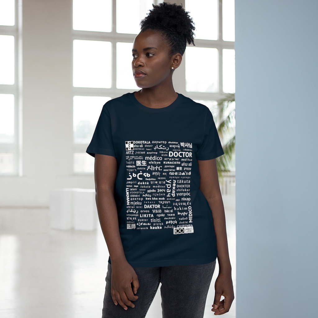 Women's Doctor Tee - white print - Image 11