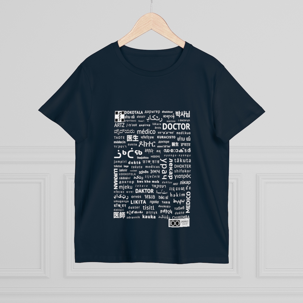 Women's Doctor Tee - white print - Image 12