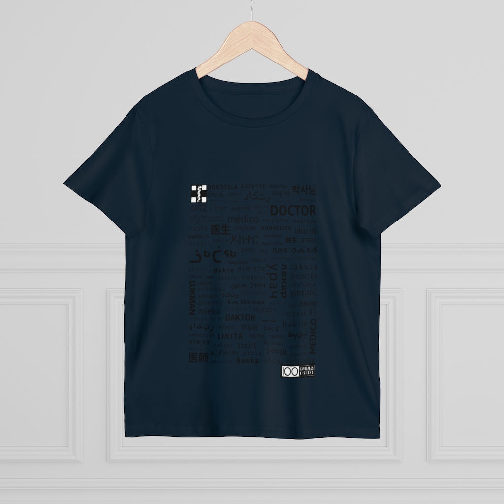 Women's Doctor Tee - black print - Image 12