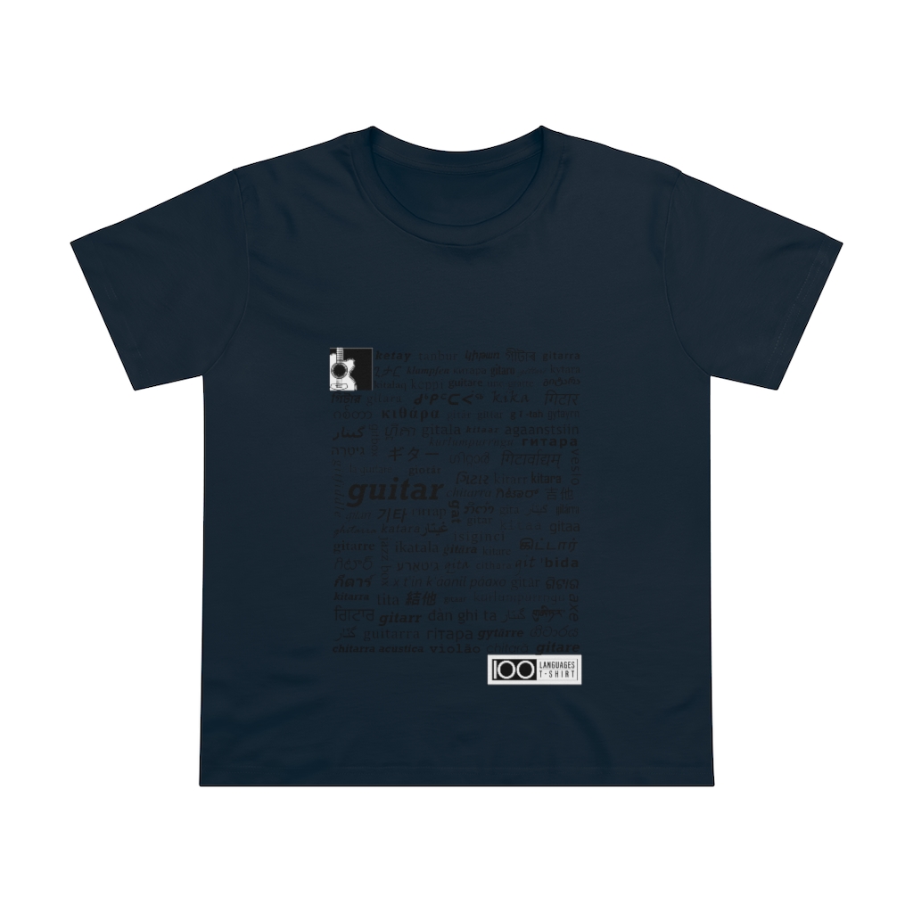 Women's Guitar Tee - black print - Image 9