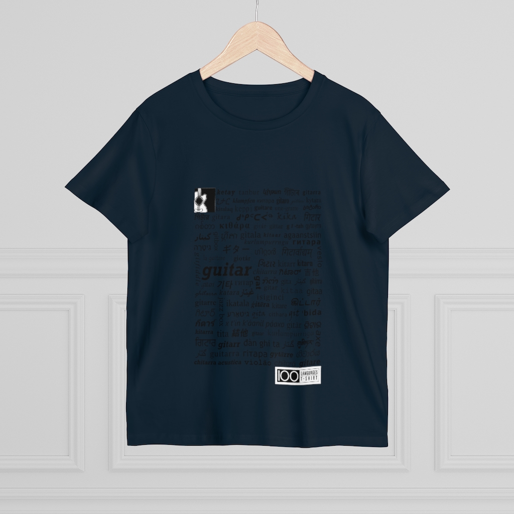 Women's Guitar Tee - black print - Image 12