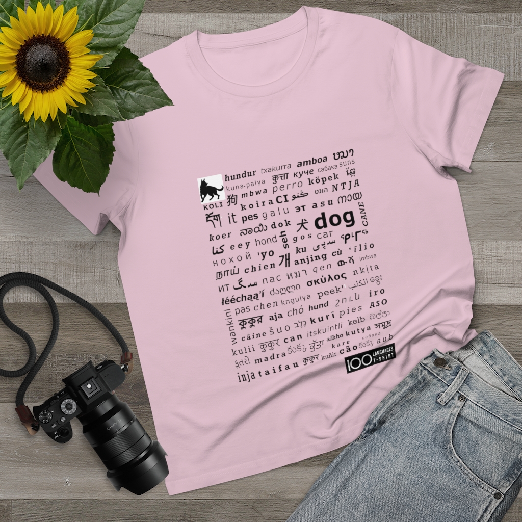 Women's Dog Tee - black print - Image 14