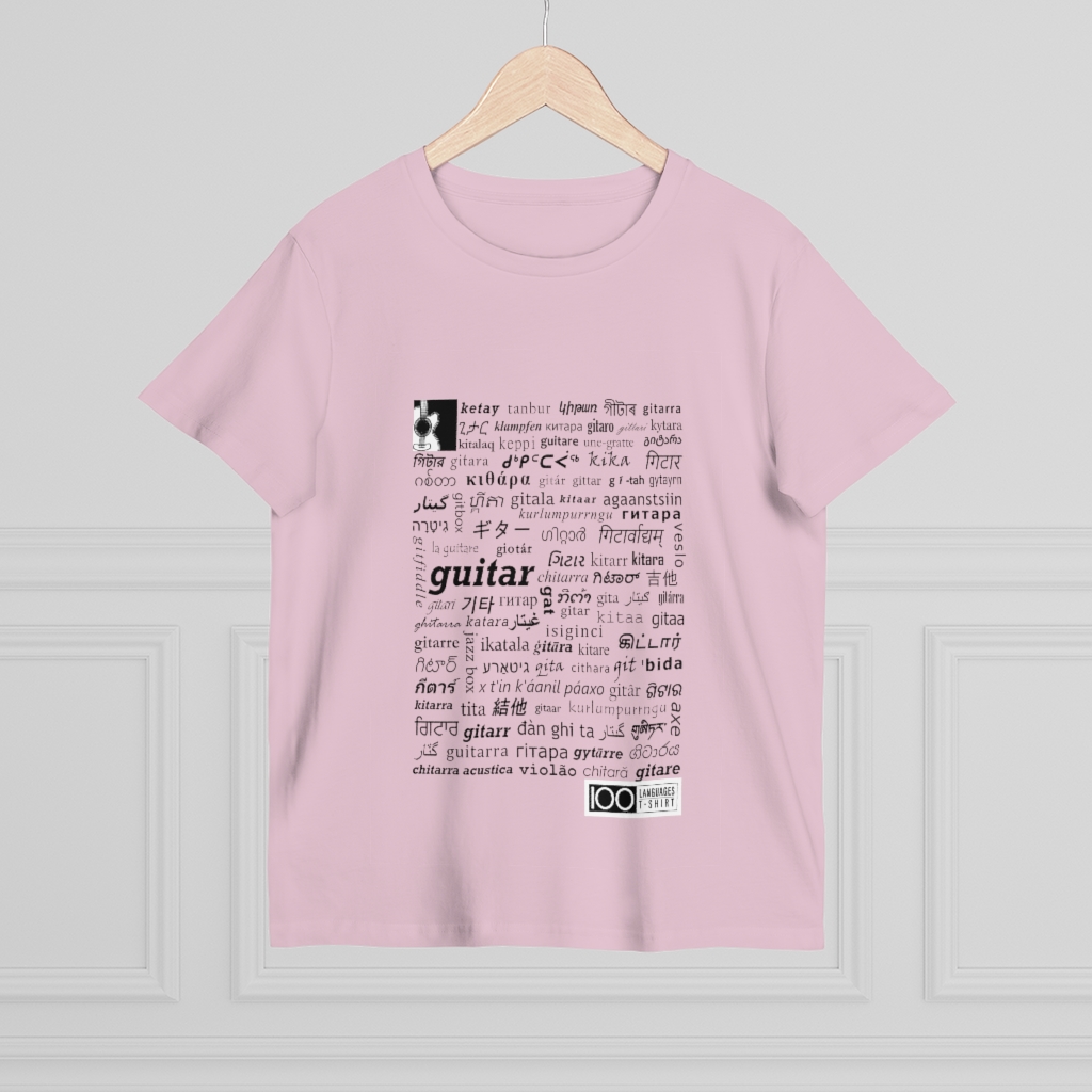 Women's Guitar Tee - black print - Image 16