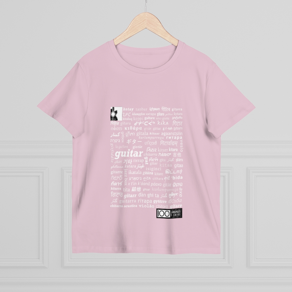 Women's Guitar Tee - white print - Image 16