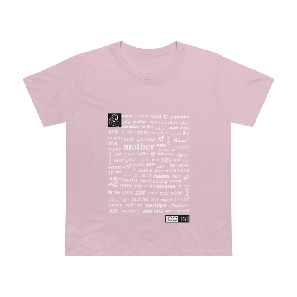 Women's Mother Tee - white print - Image 13