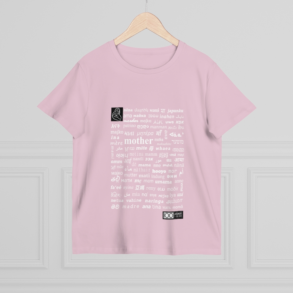 Women's Mother Tee - white print - Image 16