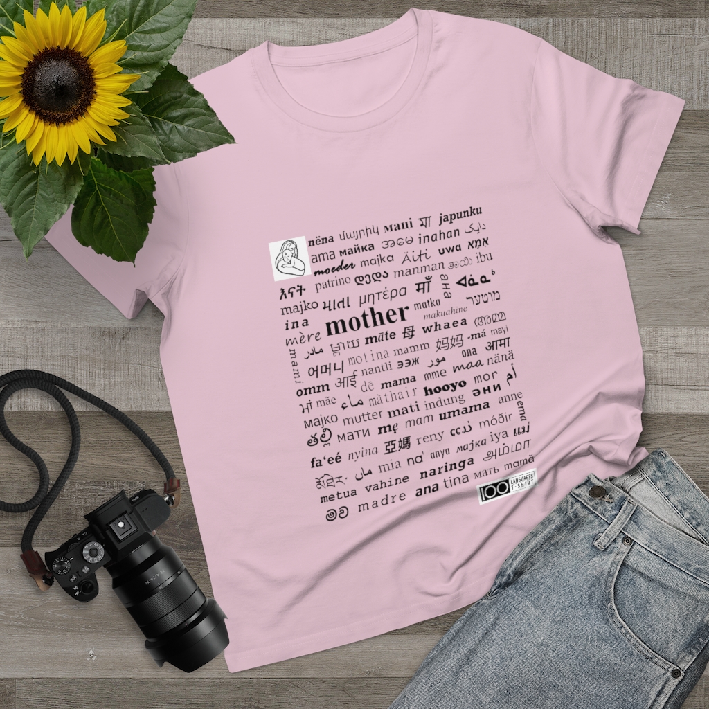 Women's Mother Tee - black print - Image 2