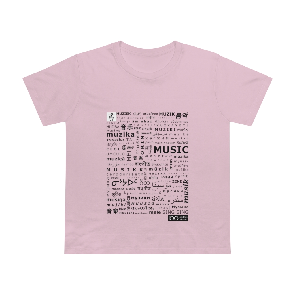 Women's Music Tee - black print - Image 13