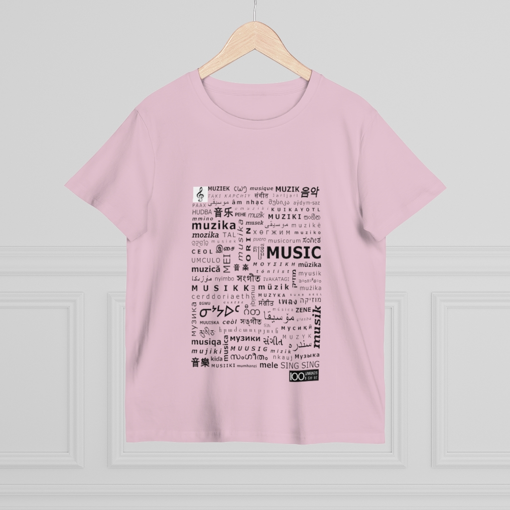 Women's Music Tee - black print - Image 16