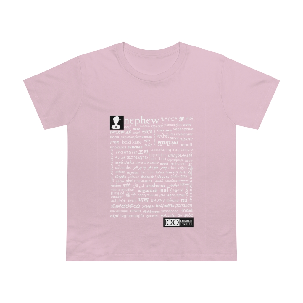 Women's Nephew Tee - white print - Image 13