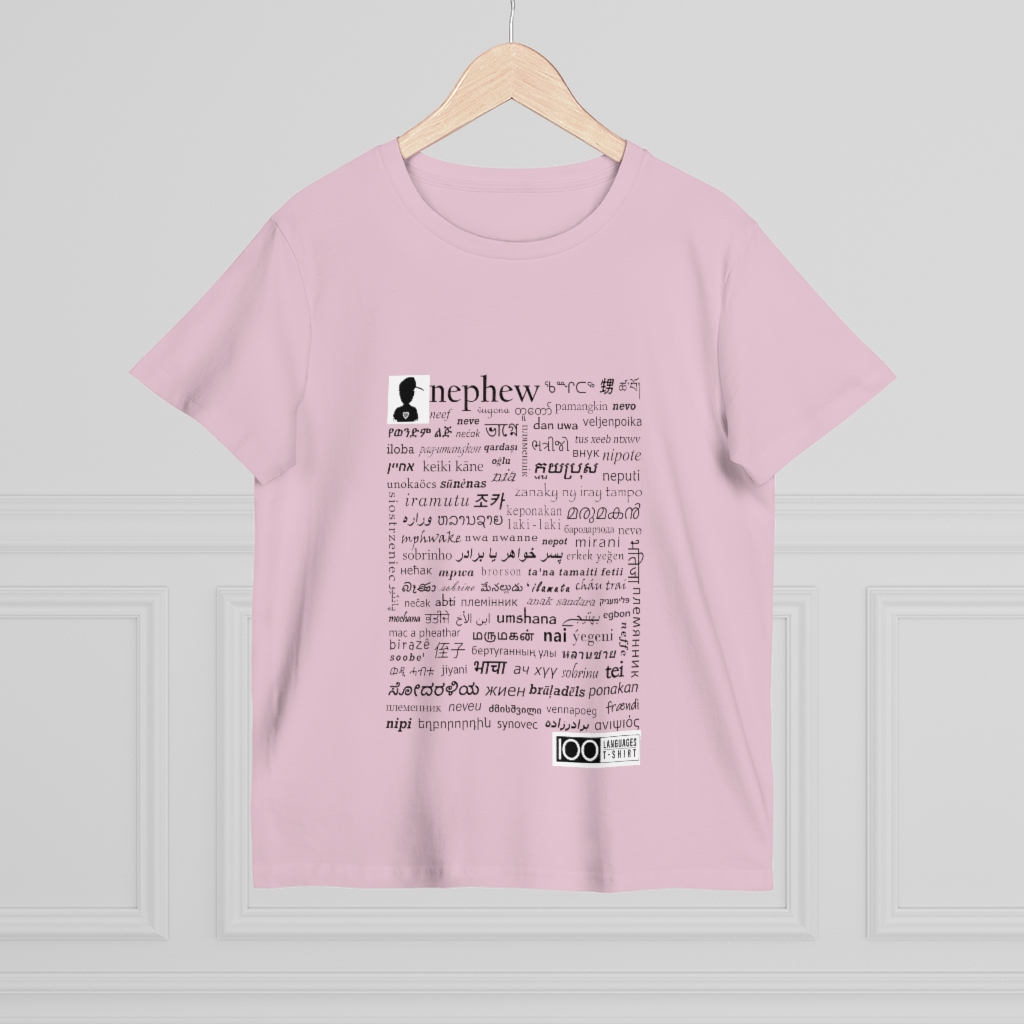 Women's Nephew Tee - black print - Image 4