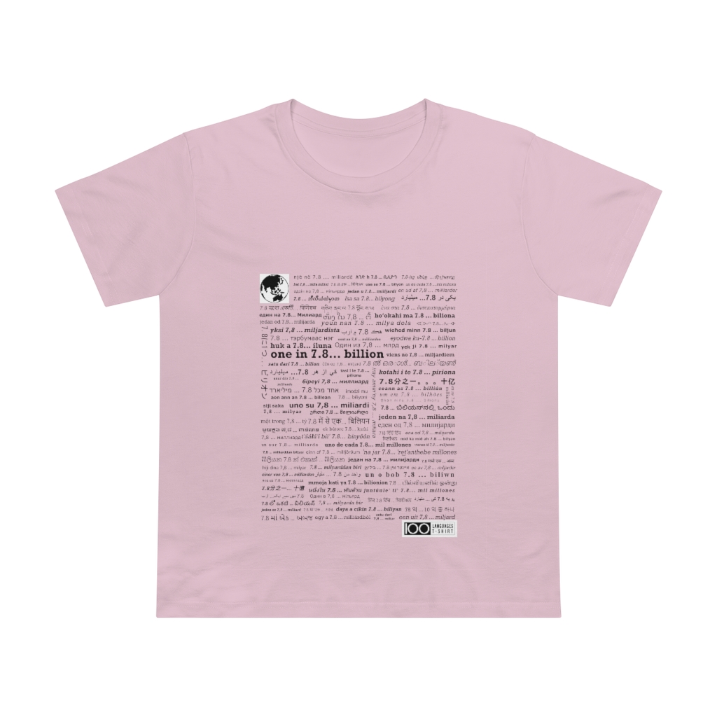 Women's One in 7.8... Billion Tee -  black print - Image 13