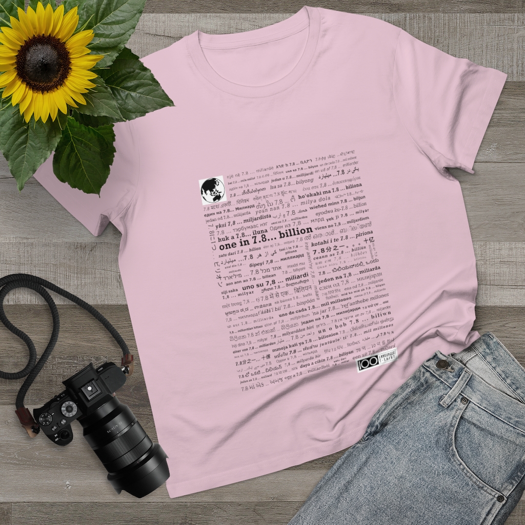 Women's One in 7.8... Billion Tee -  black print - Image 14
