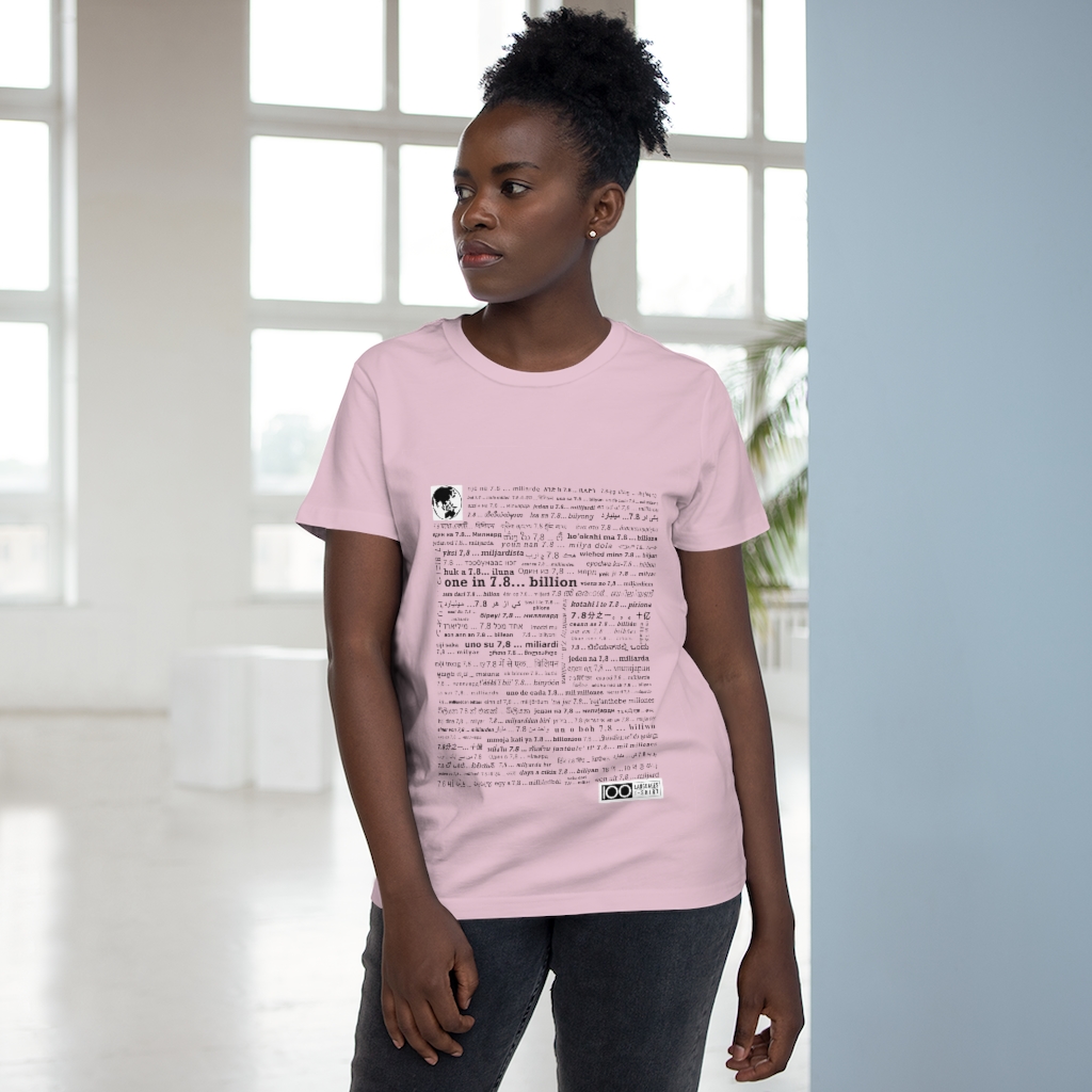 Women's One in 7.8... Billion Tee -  black print - Image 15
