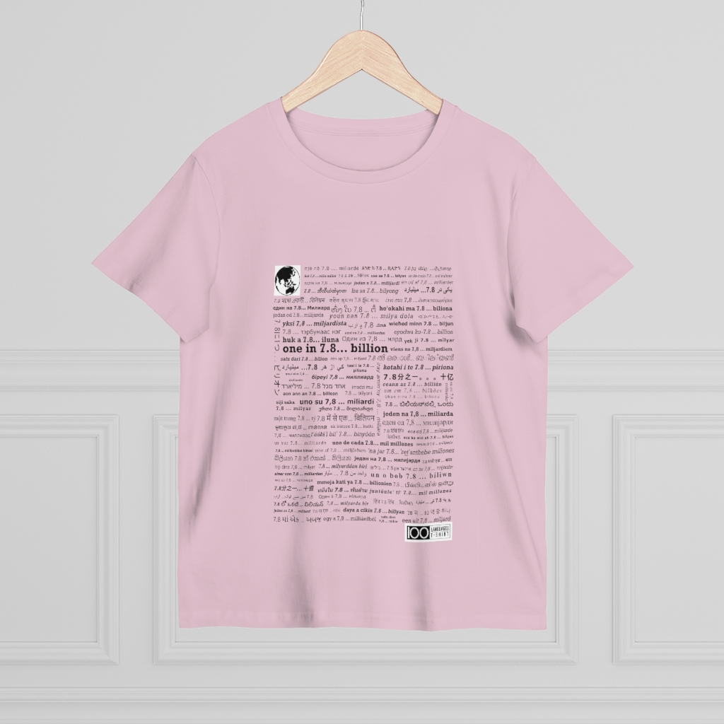 Women's One in 7.8... Billion Tee -  black print - Image 16