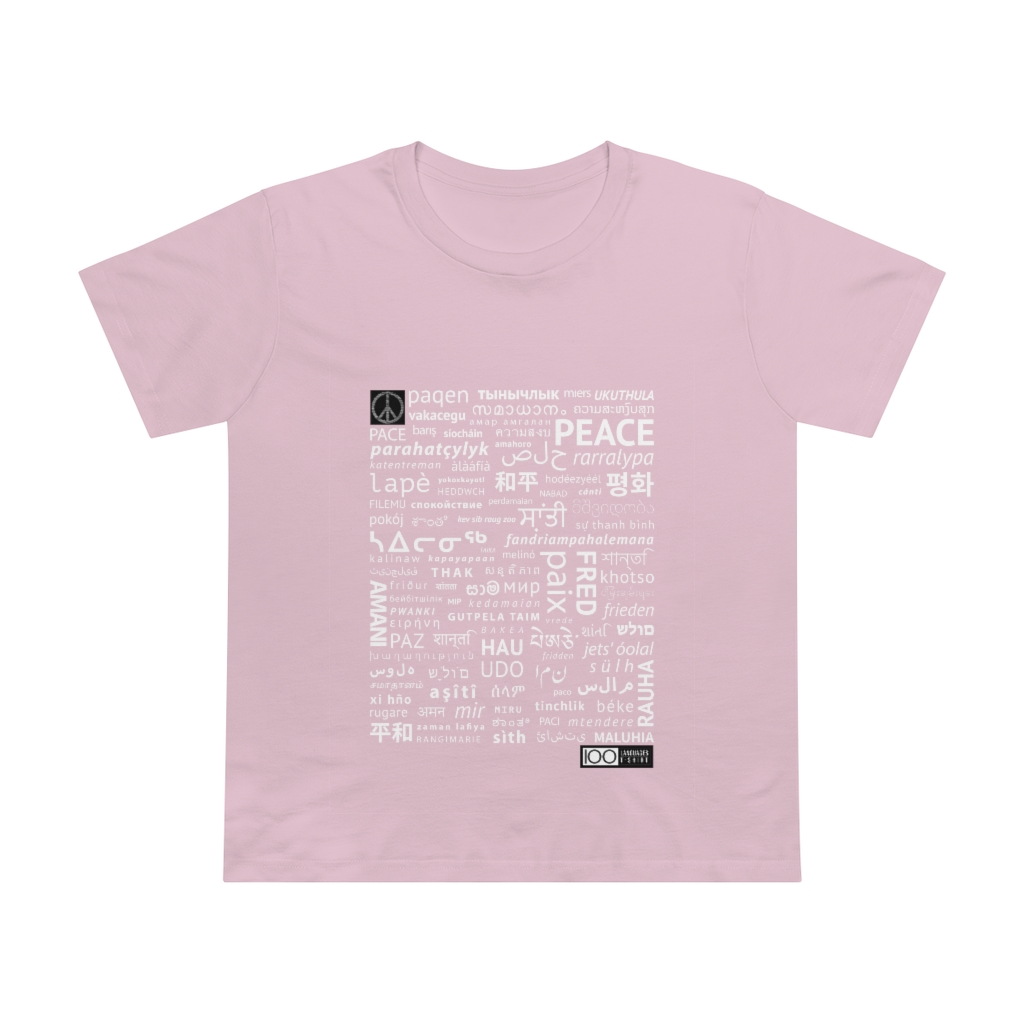 Women's Peace Tee - white print - Image 13
