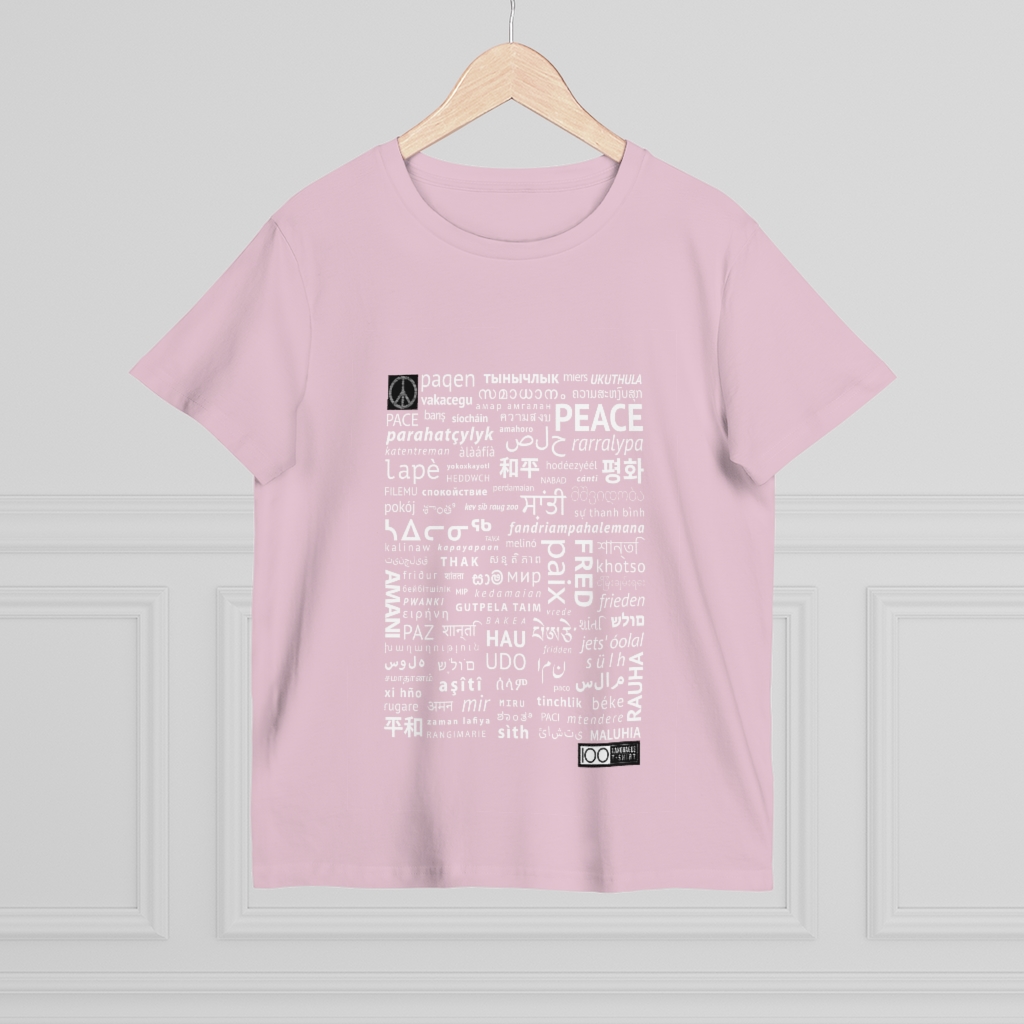 Women's Peace Tee - white print - Image 16