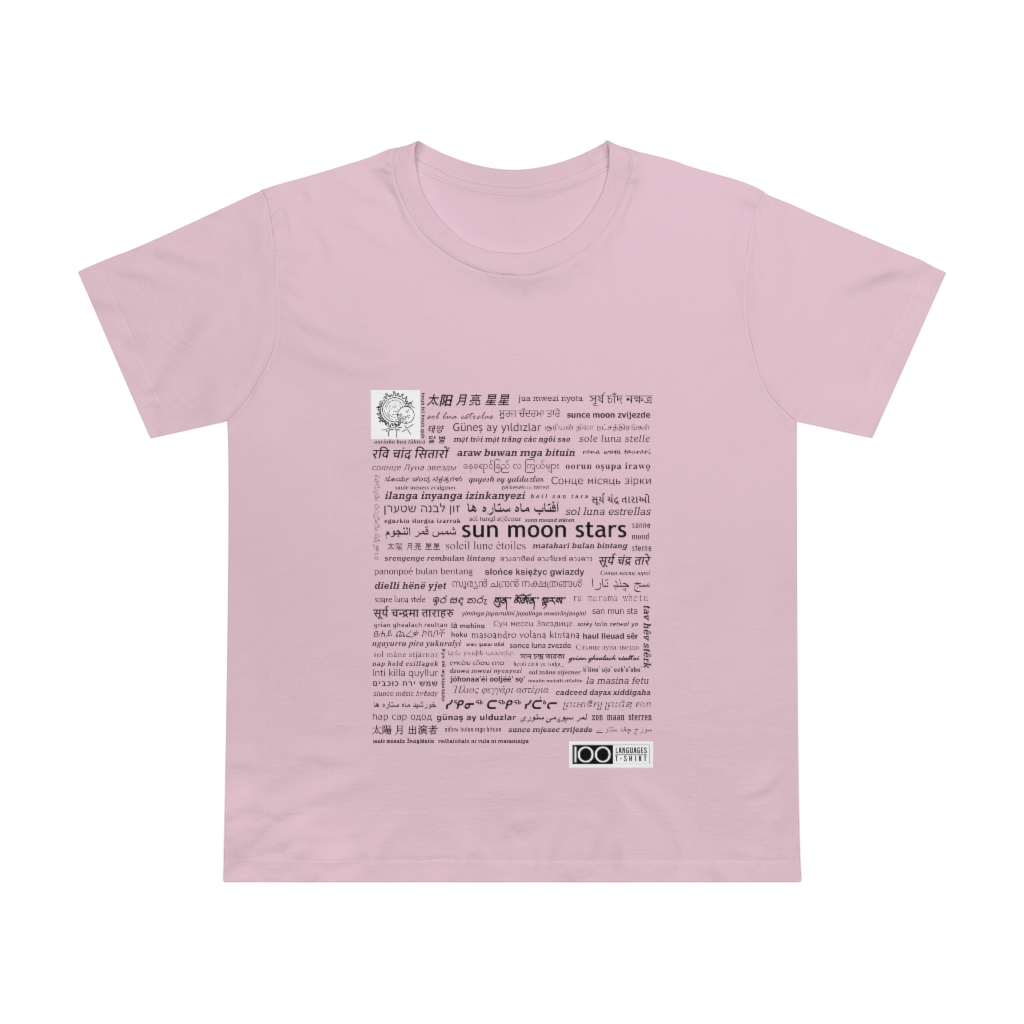 Women's Sun Moon Stars Tee - black print - Image 13
