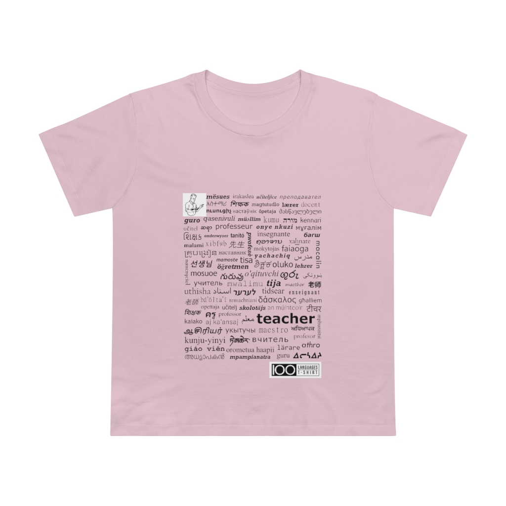 Women's Teacher Tee - black print - Image 13