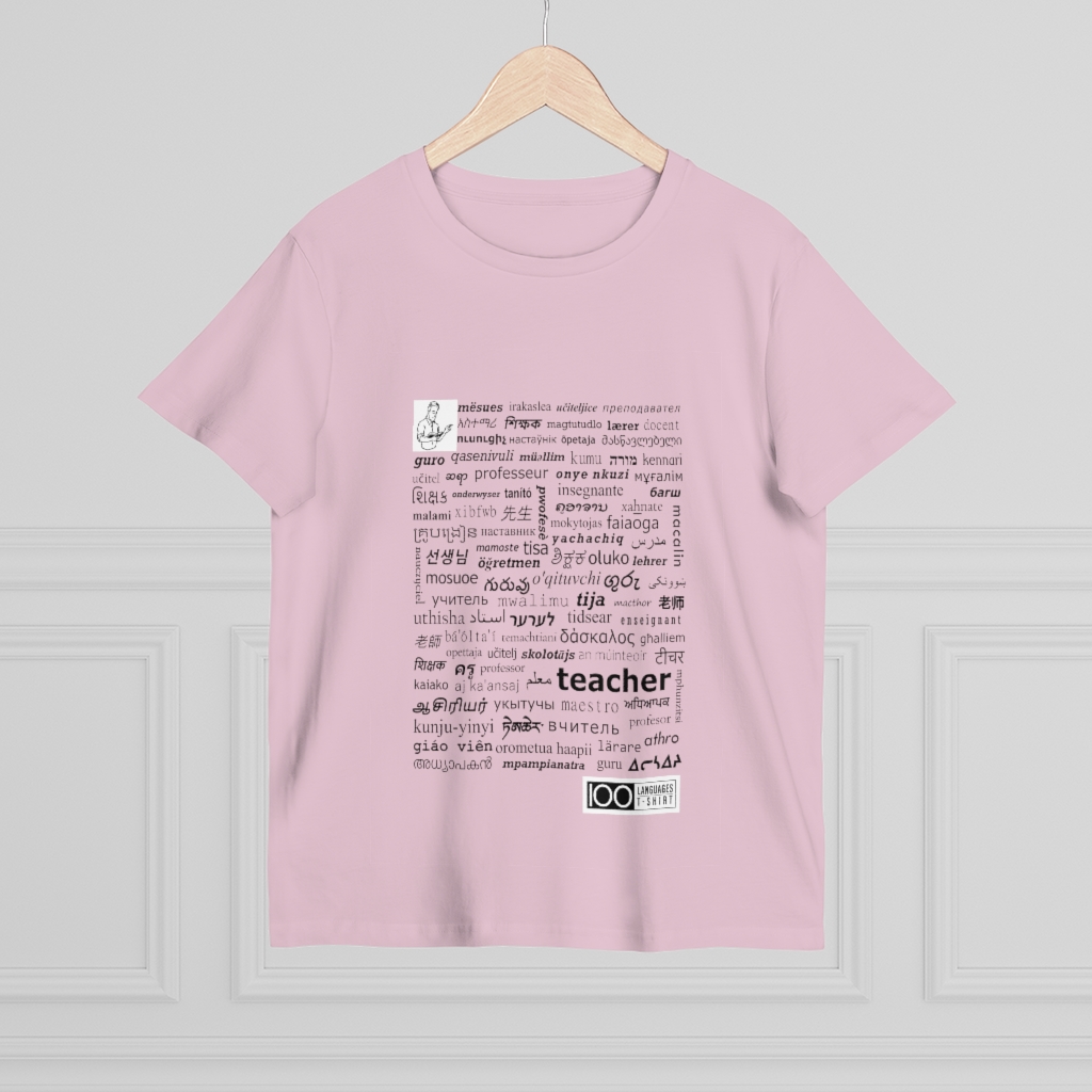 Women's Teacher Tee - black print - Image 16